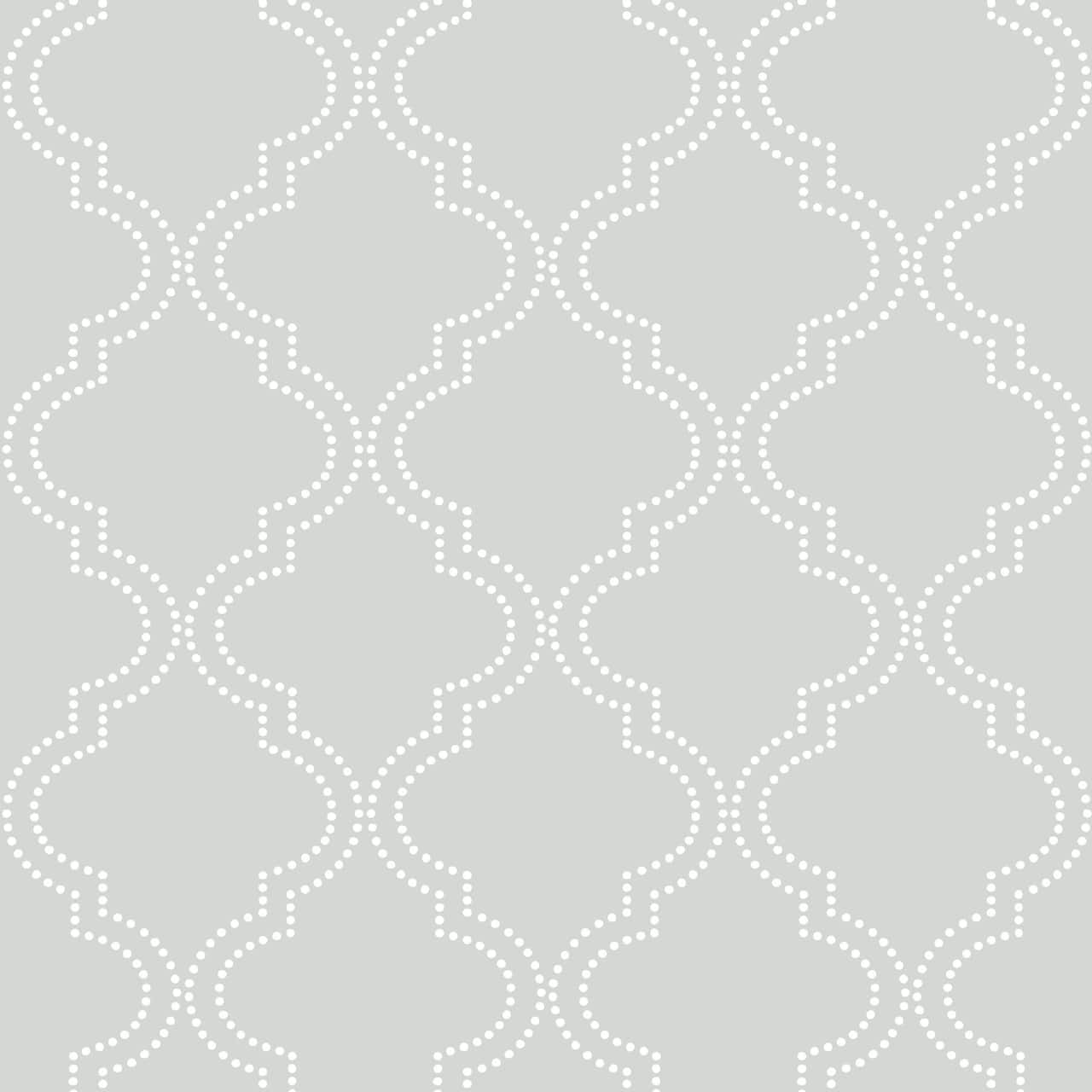 NuWallpaper Gray Quatrefoil Peel & Stick Wallpaper
